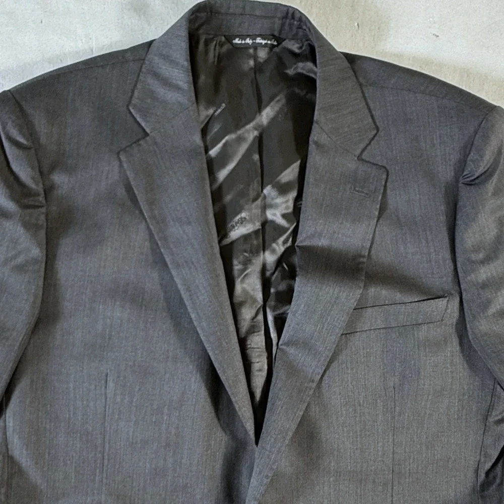 Ermenegildo Zegna Slim Fit‎ Wool Silk Blend Suit Jacket Blazer Mens 44 Italian